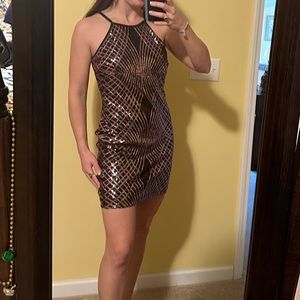 Stretchy sparkly, sequins new years dress